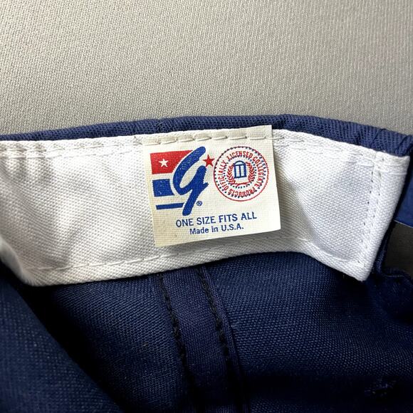 Vintage Dickinson State University Hat Cap Snapback Navy Blue The Game Glue Tag - Picture 7 of 8